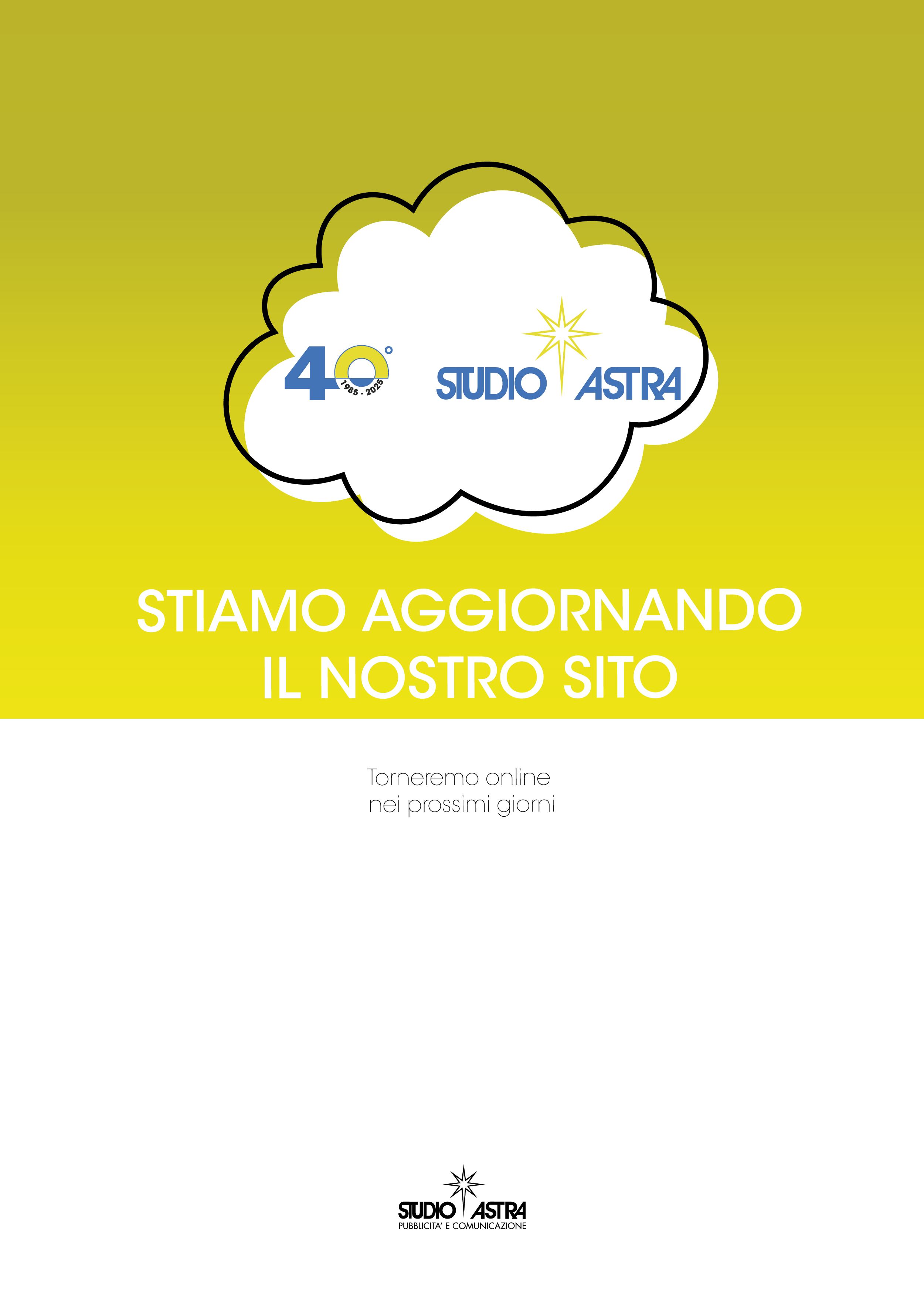 Stiamo aggiornando il sito